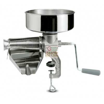 REBER MANUAL TOMATO MACHINE N. 3 STAINLESS STEEL FUNNEL AND