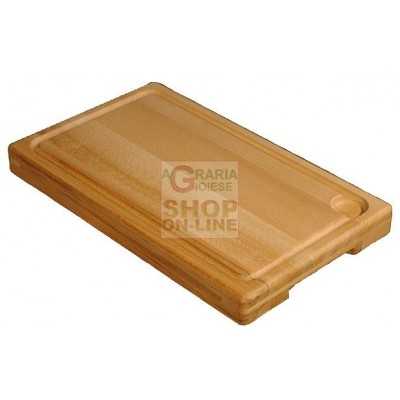 REBER NATURAL BEECH CUTTER WITH SLOTS FOR LIQUID DRAIN CM.
