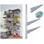 SHELF BRACKET 3 HOOKS ART. 2770 CM.30 ZINC.