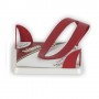 NAPKIN HOLDER IN PLASTIC Nacre-Dark Red