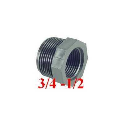BLACK THREADED REDUCTION M / F 3 / 4-1 / 2
