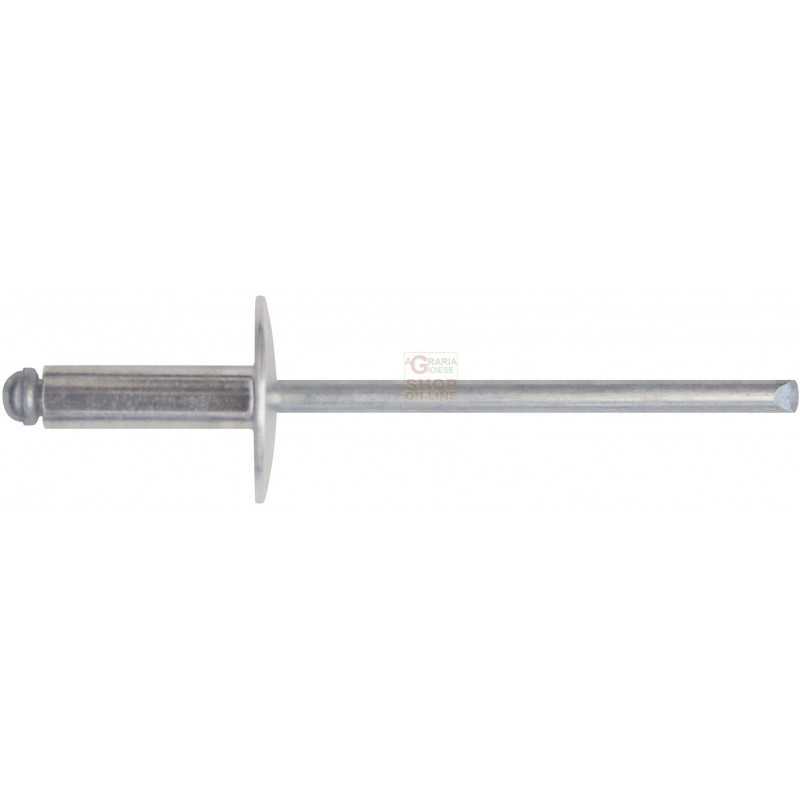500 RIVETTI IN ALLUMINIO TESTA STANDARD 4,8 X 10 GAMBO IN ACCIAIO