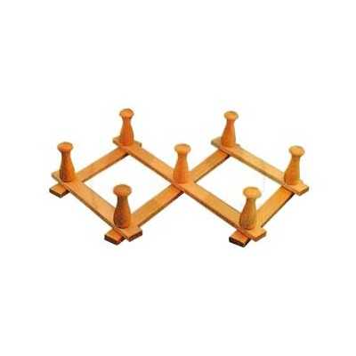 EXTENDABLE HANGER WITH 7 WALNUT HOOKS