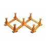 EXTENDABLE HANGER WITH 7 WALNUT HOOKS