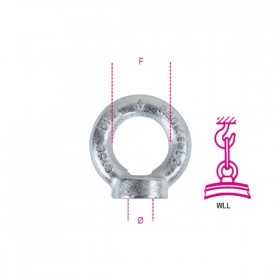 Robur Eye bolts for female lifting DIN582 C15E galvanized Z M6