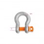 Robur Lyre shackles for lifting EN13889 TON. 0.5 R6