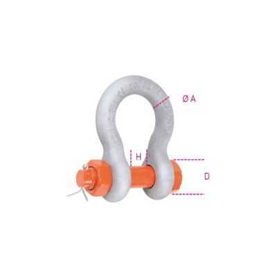 Robur Lyre lifting shackles with nut and split pin steel