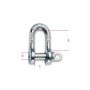 Robur Straight shackles for lifting Uni type galvanized carbon