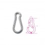 Robur Stainless steel AISI 316 7X70 snap hooks