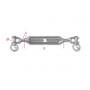 Robur Tensioner with two stainless steel AISI 316 M6 forks