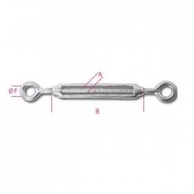 Robur Two-eye turnbuckle in AISI 316 M4 stainless steel