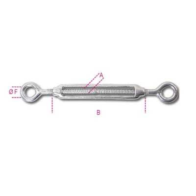 Robur Two-eye turnbuckle in AISI 316 M6 stainless steel