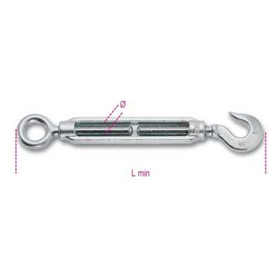 Robur Eye and hook turnbuckles galvanized (3/4) Z M20
