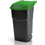 ROTHO PATTUMIERA CON RUOTE NERO/VERDE LT. 100 