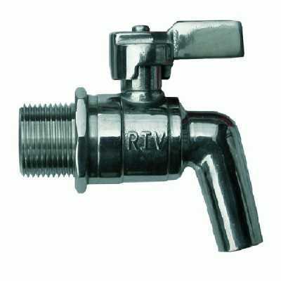 RUBINETTO INOX PER CONTENITORE 1/2 A LEVA GR. 1/2 poll. 