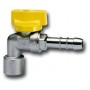 SQUARE BALL TAP FOR METHANE LPG UNI 7140 FEMALE HOSE HOLDER