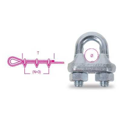 Rubur Clamp in galvanized steel (1/2) / S13