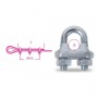 Rubur Clamp in galvanized steel (3/16) mm. 5