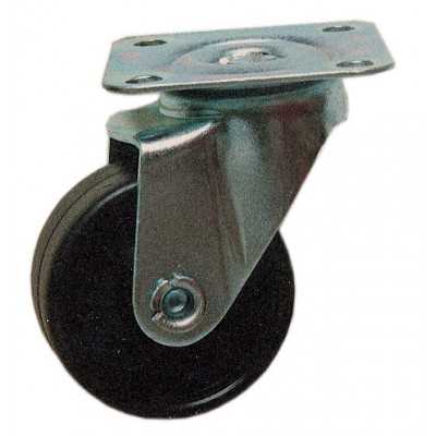 RUOTA NYLON CON PIASTRA MM. 50 