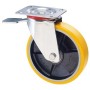 POLYURETHANE WHEEL CAST IRON CORE ROTATING PLATE WITH BRAKE