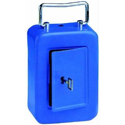 PAINTED SHEET MONEY BANK WITH HANDLE