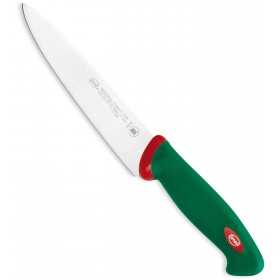 SANELLI PREMANA KITCHEN KNIFE WITH GREEN AND RED HANDLE CM. 18
