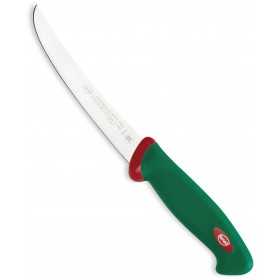 SANELLI PREMANA CURVED BONING KNIFE GREEN AND RED HANDLE CM. 16