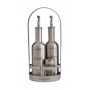 SANSONE STAND 4 POSTI OLIO ACETO SALE PEPE BOTTIGLIE INOX CL.