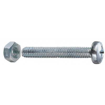 SC GALVANIZED STEEL METAL SCREWS 6x12 CYLINDRICAL HEAD WITH