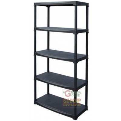 RESIN SHELF 5 SHELVES CM. 80X40X175.5 H.
