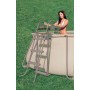 DOUBLE LADDER ASCENT BROWN CM.107 FOR SWIMMING POOLS