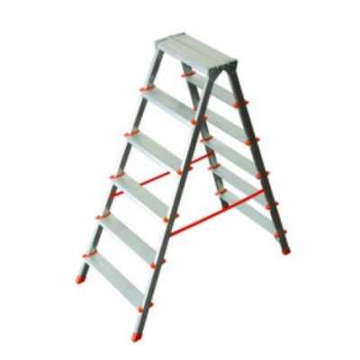 SCALA IN ALLUMINIO DOPPIA SALITA GR. 6 