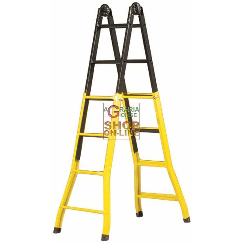 MULTIPURPOSE IRON LADDER WITH ALUMINUM INTERIOR JOLLYLUNGACASA 1701