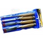 SCALPELLO FALEGNAME SERIE PZ.4 MANICO IN LEGNO 6-12-16-20 