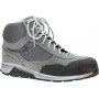 SCARPA ALTA IN CROSTA BOVINA INGRASSATA CON INSERTI IN TESSUTO