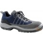 LOW SHOE GRAY SPLIT SYNTHETIC FABRIC BLUE TOE AND MOLDS SOLE IN