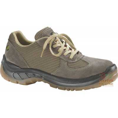 LOW SHOE IN SUEDE SPLIT SOLE IN DUAL DENSITY POLYURETHANE TOE