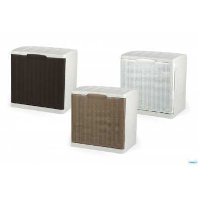 Elegance modular shoe rack White wicker finish cm. 40x30x40h.
