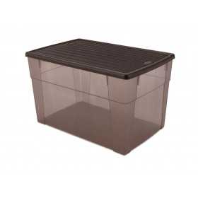 Transparent container Elegance Box multipurpose XXL HIGH Moka