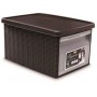 Elegance M in multipurpose box with lid and front opening Moka