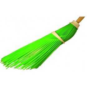 PLASTIC BROOM WITHOUT HANDLE GREEN INCLINED WIRES ATTACK DIAM.