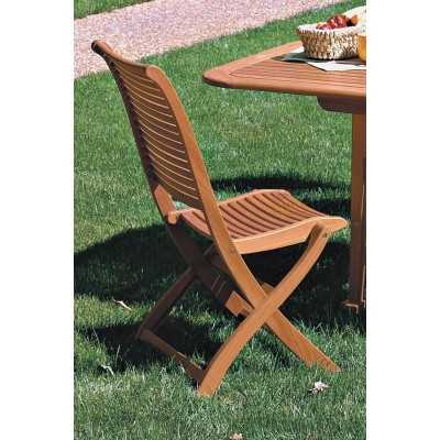 YELLOW BALAU WOODEN CHAIR RIVIERA MODEL ART.C-J1B CM. 63x53x95h