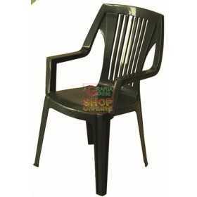 RESIN CHAIR MONOBLOC RALIK GREEN HEAVY HIGH ART. 24V