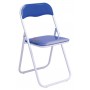 FOLDING CHAIR IN BLUE PAINTED STEEL