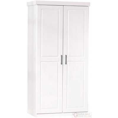 WARDROBE 2 DOORS WITH WHITE SOLID PINE SHELVES cm. 95x55x190H