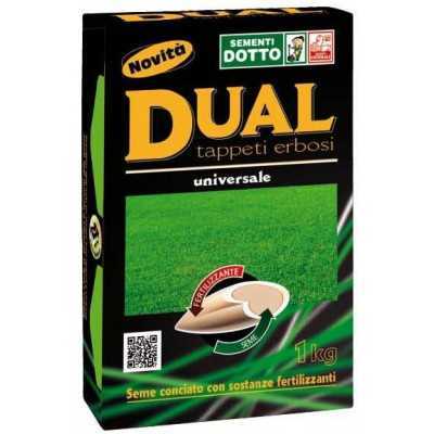 SEEDS OF LAWN SELECTED LAWN DUAL SEED DRESSED KG. 1