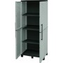 ARMADIO IN RESINA GRIGIO 2 PORTE 3 RIPIANI ALTO CM. 70X39X172 