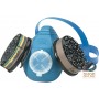 HALF MASK IN COMPOSITE PLASTIC MATERIAL WITH DOUBLE FILTER