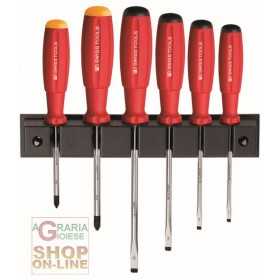PB SWISS TOOLS BAUMANN SCREWDRIVER SERIES 6 PIECES WITH SUPPORT