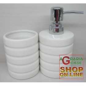 SERIES TOOTHBRUSH AND SOAP HOLDER FOR BATHROOM IN CERAMIC TWO
